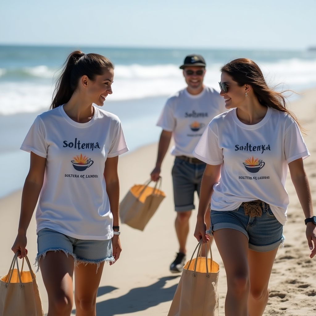 Beach cleanup event